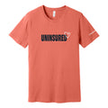 UNINSURED Unisex Cotton Tee — Coral