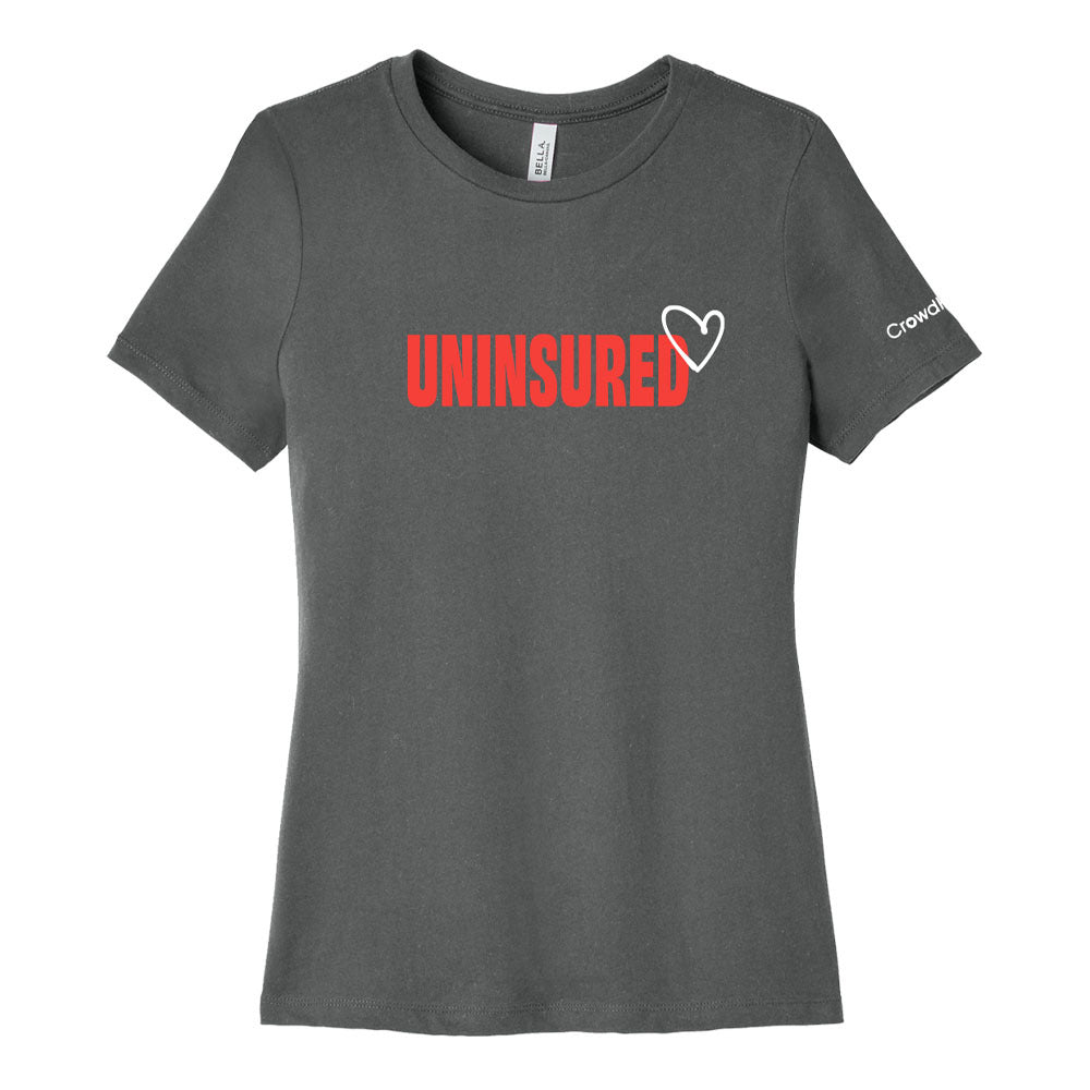 UNINSURED Women’s Cotton Tee — Asphalt